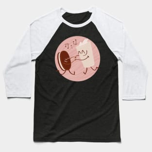 Dancing cookie and milk Baseball T-Shirt